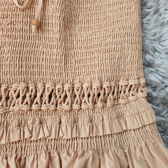 Free People‎ Sunset Dancing Dress Peach Nude Women's Size Large - Picture 6 of 12